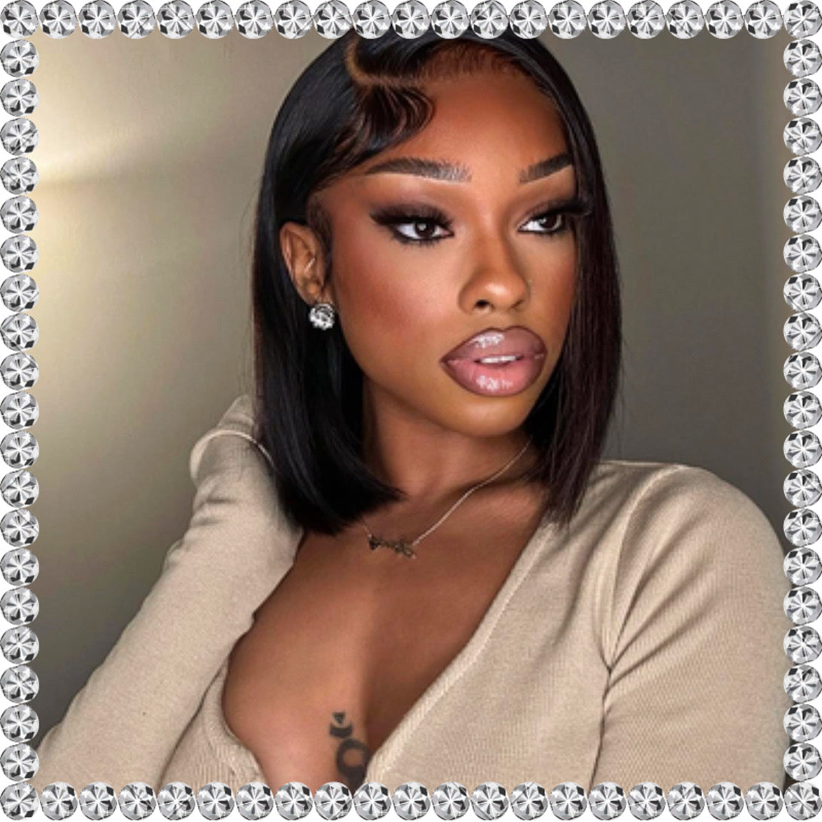 13x6 Natural 1B Bob Wig