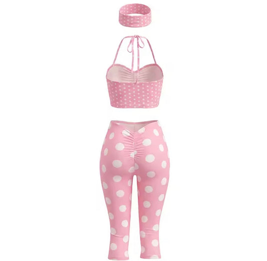 Pinup Doll Polka Dot Capri Set