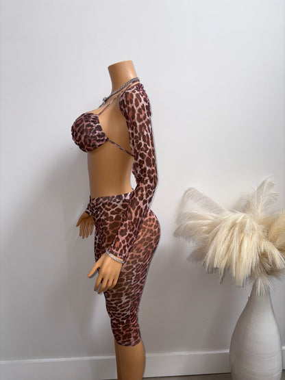 Temptation Mesh Set - Leopard