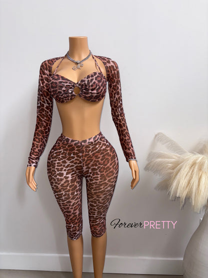 Temptation Mesh Set - Leopard