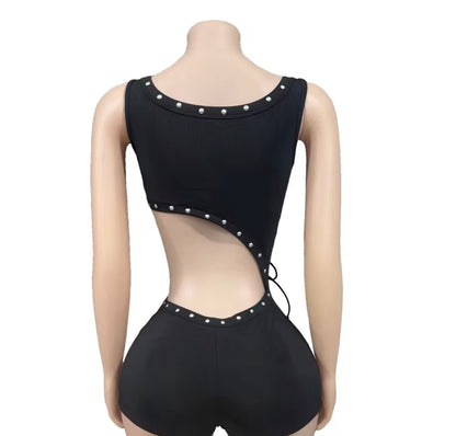 Back Outside Cutout Romper