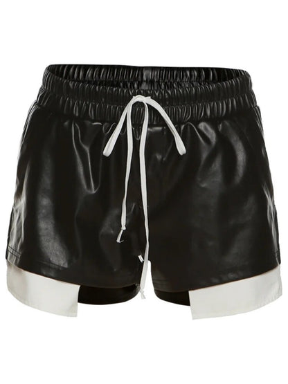 Babydoll Faux Leather Shorts