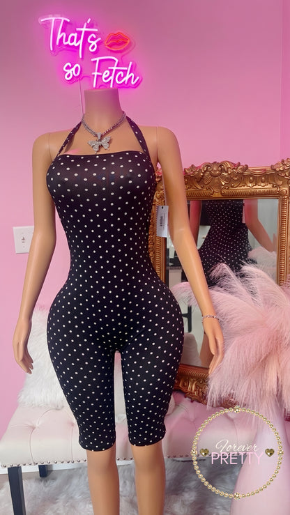 Polka Dot Capri Jumpsuit